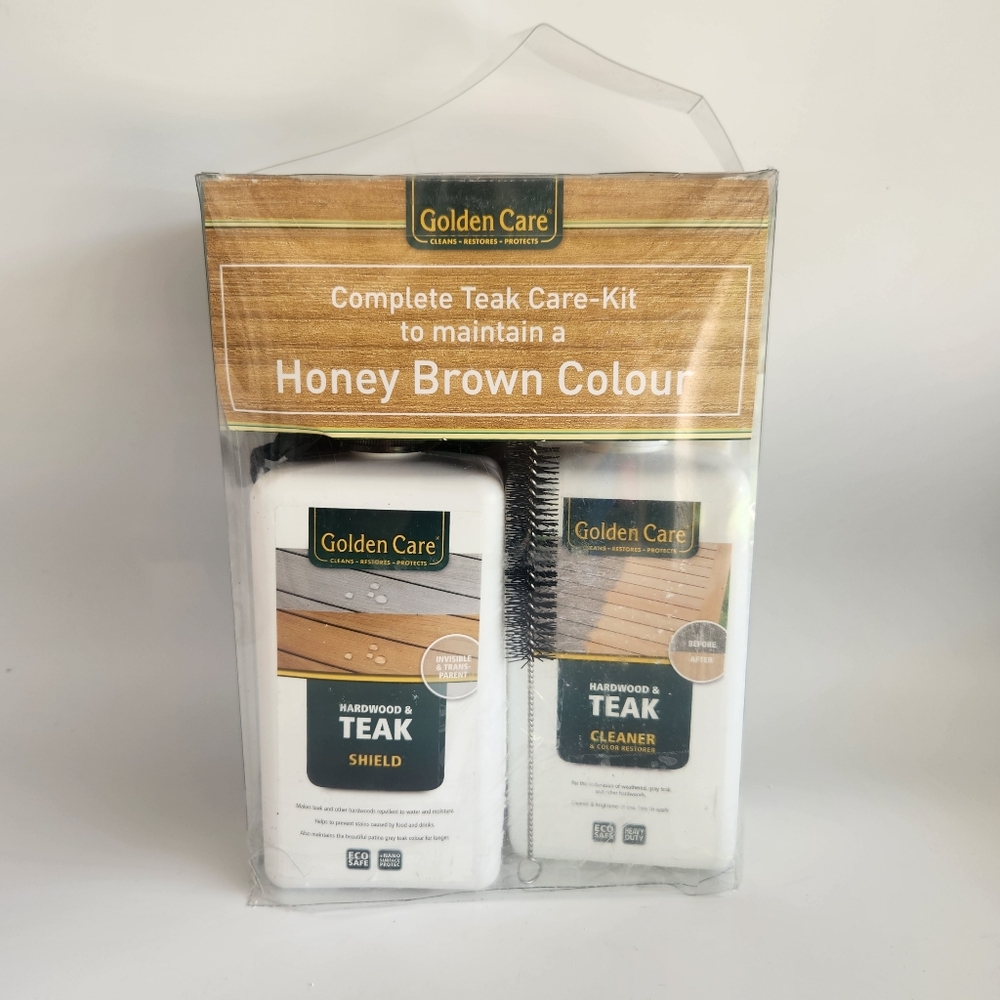 Restoration Hardware Teak and Hardwood Cleaner Care Kit Honey Brown